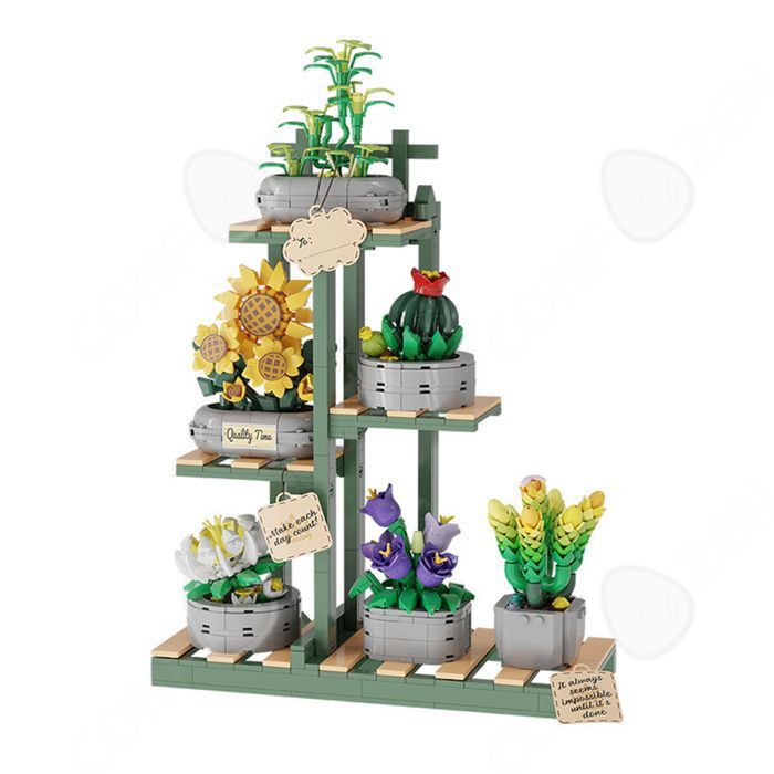 Kit Bouquet De Fleurs Artificielles En Blocs De Construction - 547 Pièces | DIY Créatif Pour Adultes Et Enfants | Décoration Maison Durable