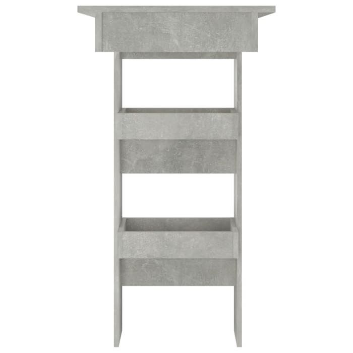 Bon marché * Table de bar - JILLS Table cuisine - murale Gris Béton 102x45x1035cm Bois dingénierie FR490