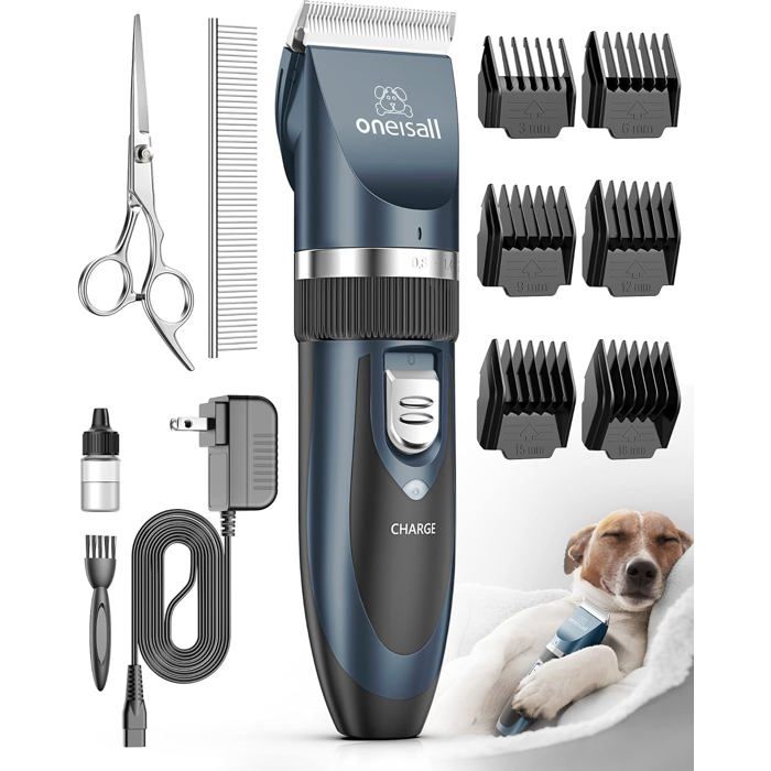 Comparer les prix de Tondeuse Chien Professionnelle Poil Long Epais Tondeuse pour Chats et Animaux Silencieux pour petits grands chiens chats(bleu