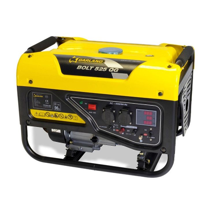 Groupe électrogène monophasé essence GARLAND BOLT 525 QG-V17 - L: 60 cm - l: 43 cm - Jaune