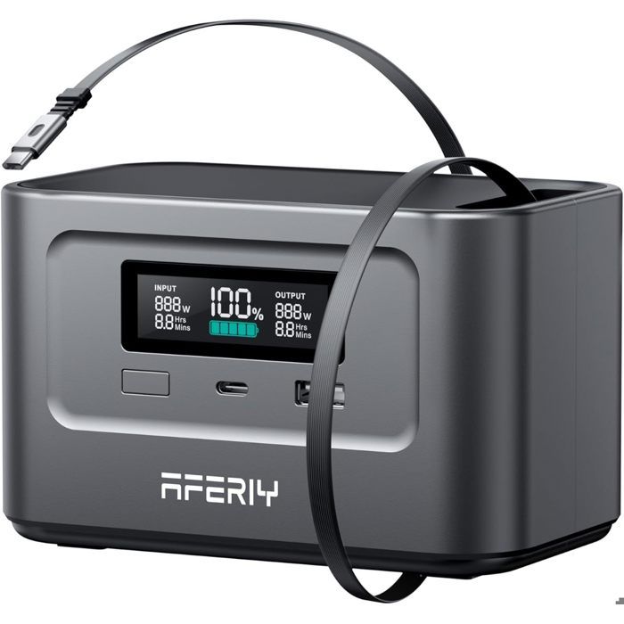 Station d’énergie portable - AFERIY - 992 Wh - 100 W - Dual USB‑C PD3.0 - Protection 6‑en‑1