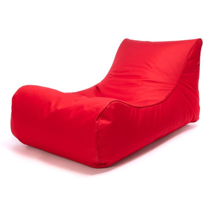 Master Polyester Canapé Pouf Outdoor Pouf Fauteuil Relax Salon 115x65x60cm Rouge - Ecopuf