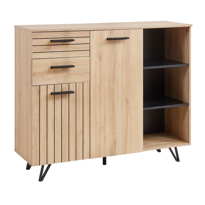 Buffet Noppen 100 x 120 x 38 cm effet chêne Buffet Noppen 100 x 120 x 38 cm effet chêne