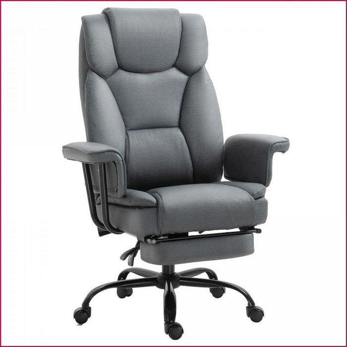 Fauteuil de bureau - Vinsetto - Ergonomique réglable 150° avec soutien cervical - 135kg - Gris