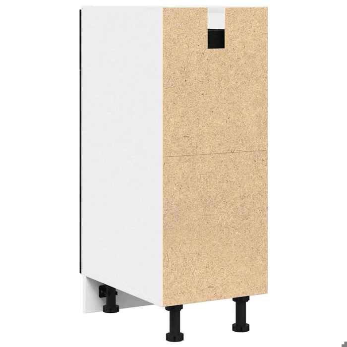 Moderne Cabinet de cuisine SWEETY Placard de Tiroir Inférieure Riga Chêne noir 30x46x81 5 cm BB45