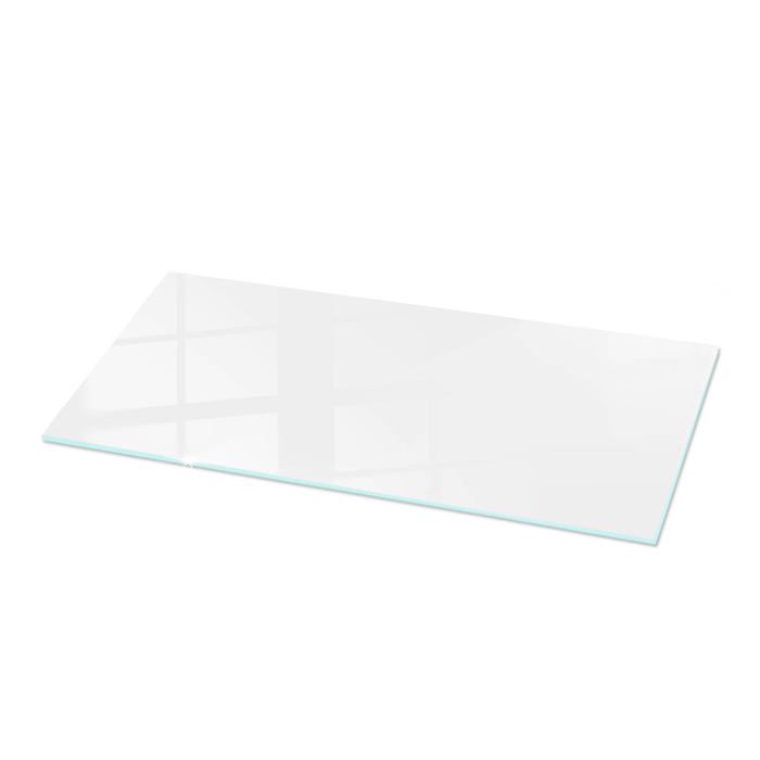 Protection de table en verre 125x50 Couleur blanc lisse finition bords polis minimaliste Tulup