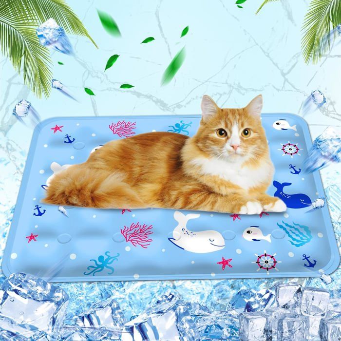 Tapis Rafraichissant pour Chien Chat Injection deau Tapis Refroidissement Chien Matelas Refrigerant pour Chien 40×50 cm
