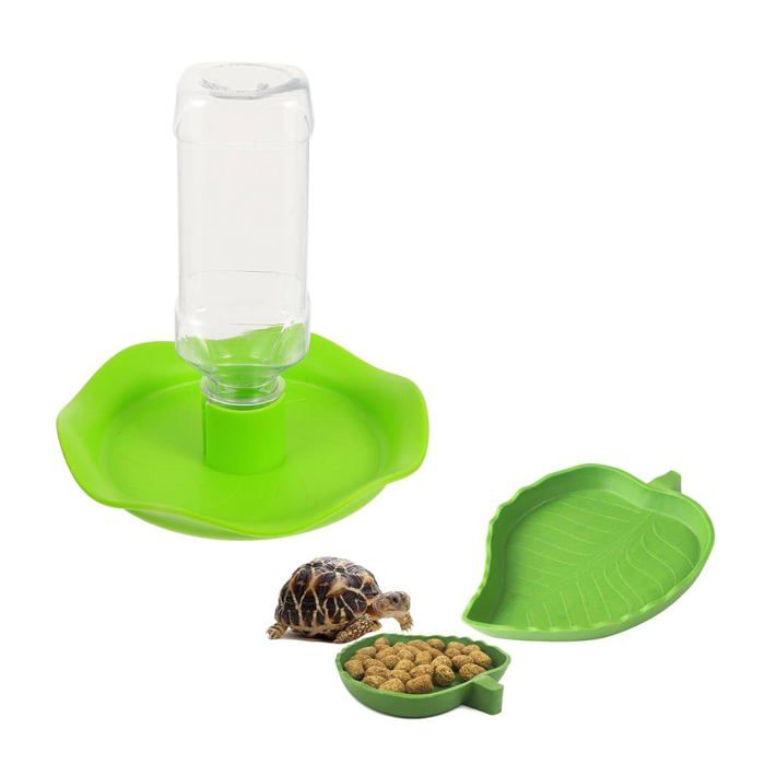 Distributeur Eau Reptile - Lot 2 Bol Tortue pour Petit Animal Cuneary