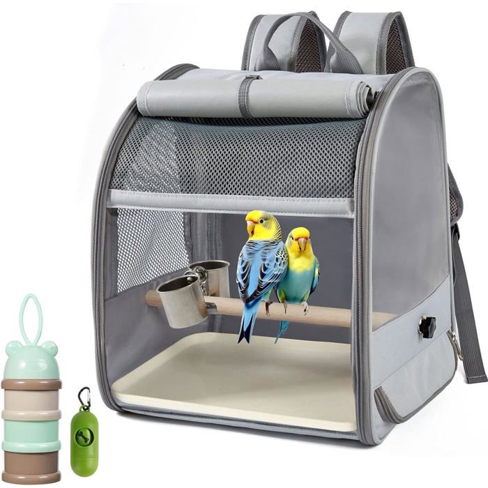 Sac De Transport Pour Oiseaux - 1 Unité - Maille Et Plastique PP - Avec Distributeur Et Collecteur - Pour Perruch MICRODERMABRASION