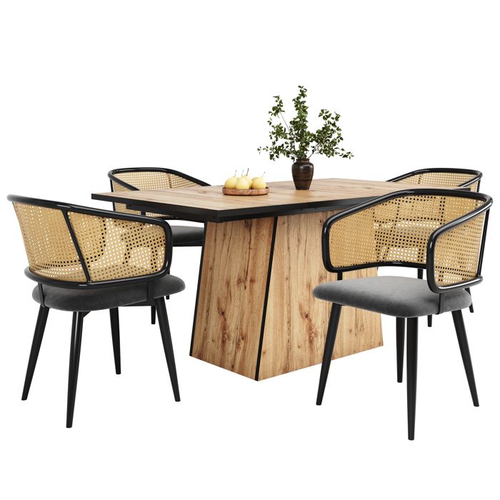 4 - 4 chaises de salle à manger chaises avec - Multicolore - Pour Salon - intérieur moderne - pratique au quotidien