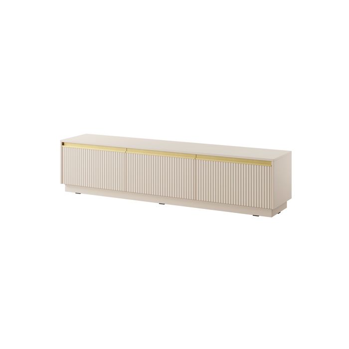 Meuble TV - 3XE LIVING - 181 5 x 39 x 42 cm - Beige sable - Mélamine & MDF - Scandinave/Moderne