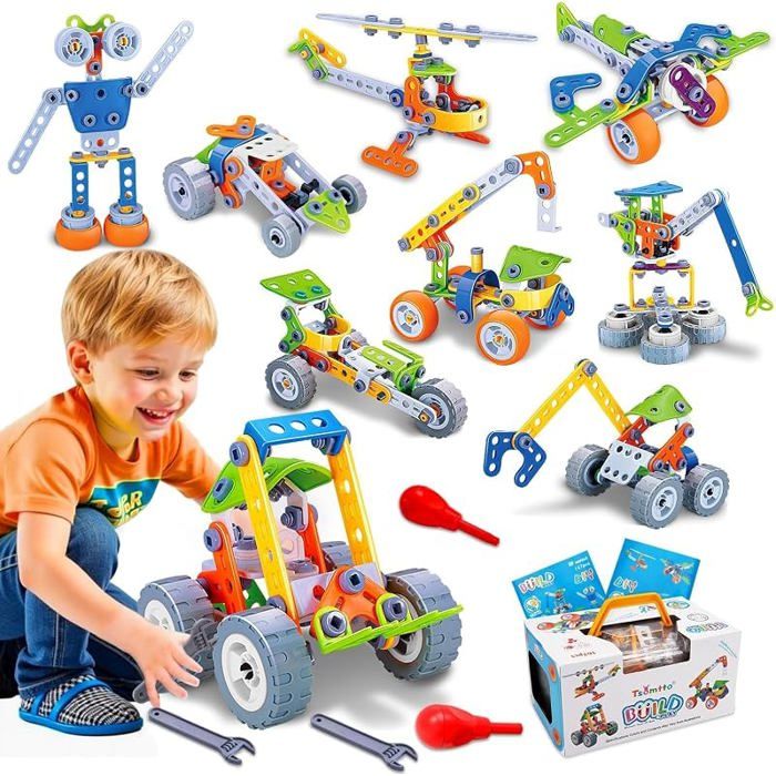 3 4 5 6 Ans Garcon FilleJeux de Construction Cadeau 3 4 5 6 AnsGarcon Fille 3 6 Ans avec Boîte Bleu PAPIER A GRATTER