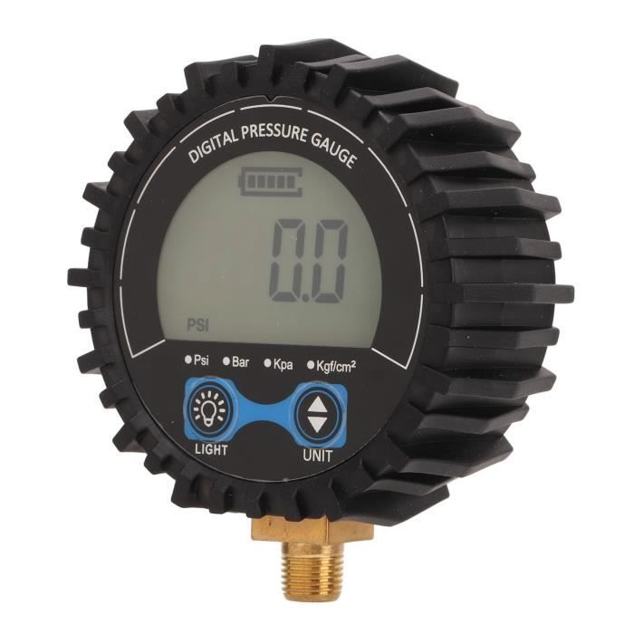 Manomètre Pression Pneus Numérique - Gonfleur Pneu Voiture Moto Vélo - Précision LED - Kit Garage