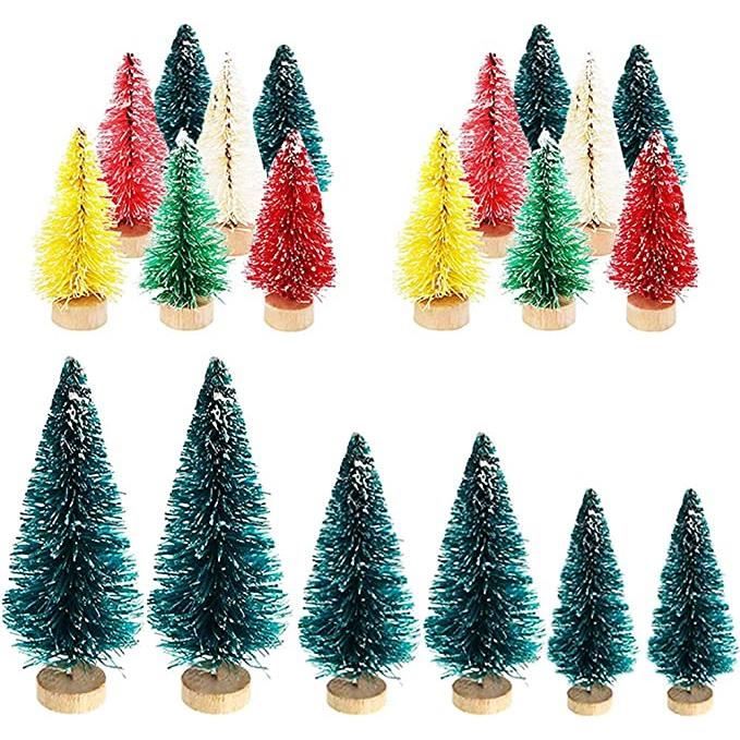 Mini Sapin de Noel Artificiel Arbre en Sisal pour Décoration Loisir