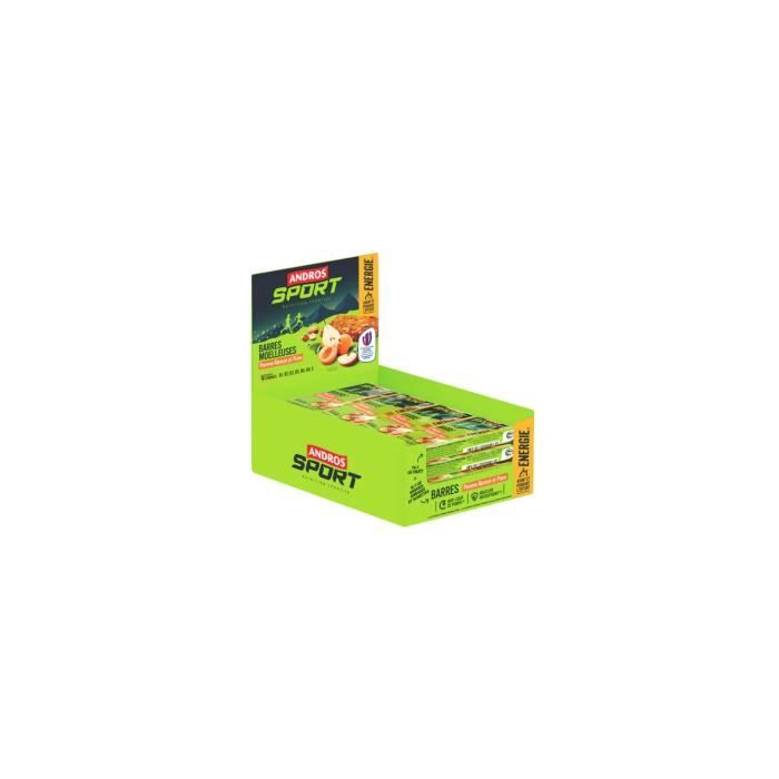 Lot De Barres Céréalières Max Pomme Abricot - 9 Barres De 55g (495g) - Source De Glucides, Idéales énergie