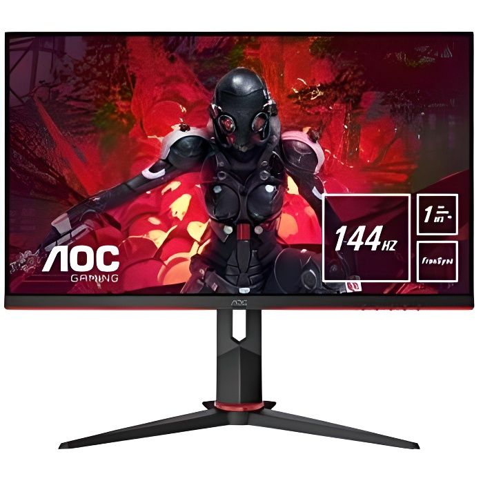 AOC Gaming 27G2 Moniteur de Gaming (FHD, HDMI, DisplayPort, Free-Sync,  Temps de réponse 1 ms, 144 Hz, 1920 x 1080) Noir/Rouge 80 cm