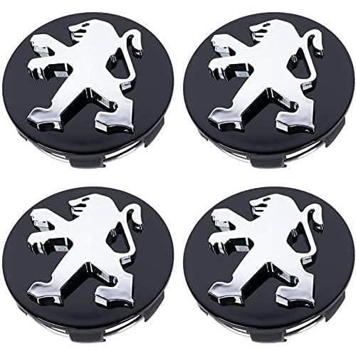 4 Cache-moyeux Pour Peugeot 106 107 206 207 306 307 506 507 108 208 - Diamètre 60 Mm, Autocollants
