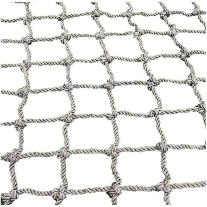 Filet D'Escalade Enfants 1x1m | Maille 8cm Corde 6mm | Résistance 500kg | Jeu Extérieur Sécurisé