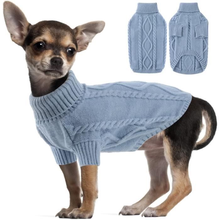 Pull Tricoté pour Chien Textiles Et Accessoires pour Chiens Pull Pull-Overs  Veste Vêtement Tricot Manteau d'hiver pour Chihuahua Petit Chien Chaton