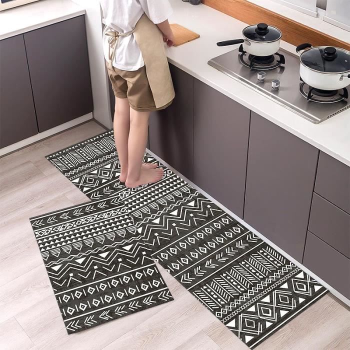 Tapis de cuisine lavable, tapis devant ​evier lavable antidérapant