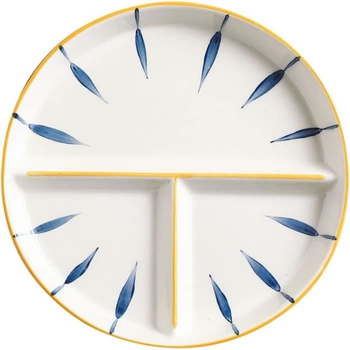 Assiette Controle De Portion, Assiette 3 Compartiment Enfant Porcelaine