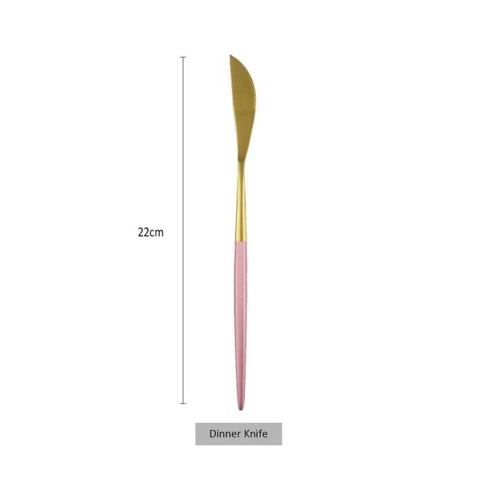 Bistrot couleur Gold Uni, Rose - Couteau de table main image 0