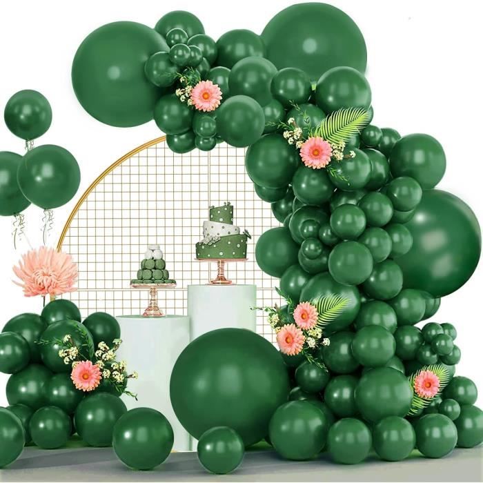 10 Arche Ballon Anniversaire vert, déco 10 Ans Ballon Guirlande vert, Vert  or Decoration anniversaire 10 ans ballon,Decoration Anniversaire 10 ans