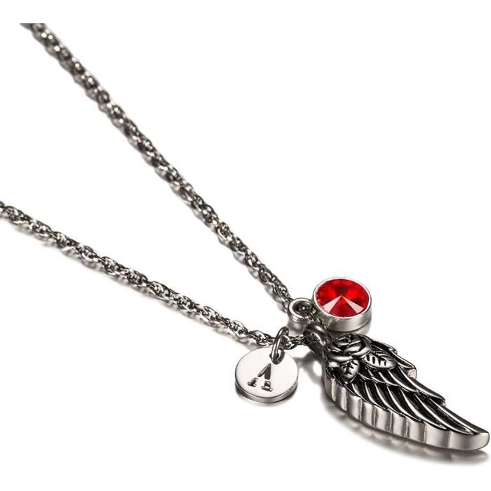 Pendentif Urne Mémoire En Forme D'Aile D'Ange - Acier Inoxydable, Pour Cendres Ou Cheveux - Collier Réglable - 8