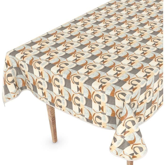 Nappe Lavable ANRO Toile Cirée - Imperméable Et Anti-taches Pour Intérieur/extérieur