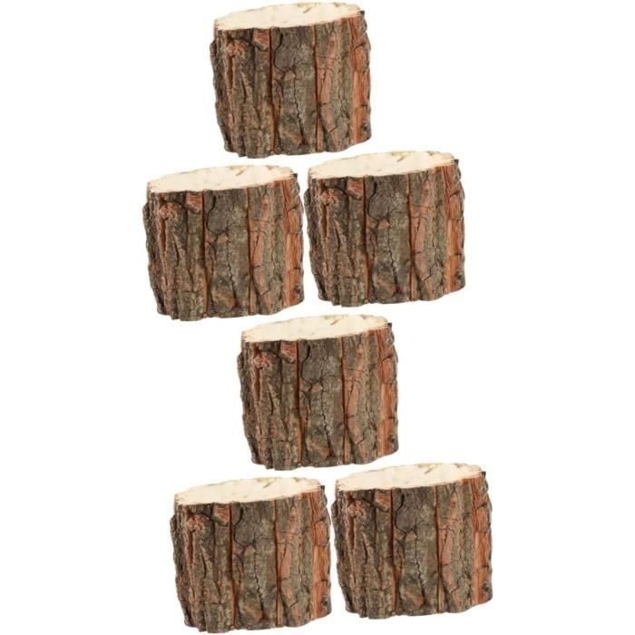 2 Pots Carrés En Bois Naturel Pour Plantes Grasses – Décoration Rustique, 9,3x9,3x4,5 Cm, Pour Intérieur Et Extérieur