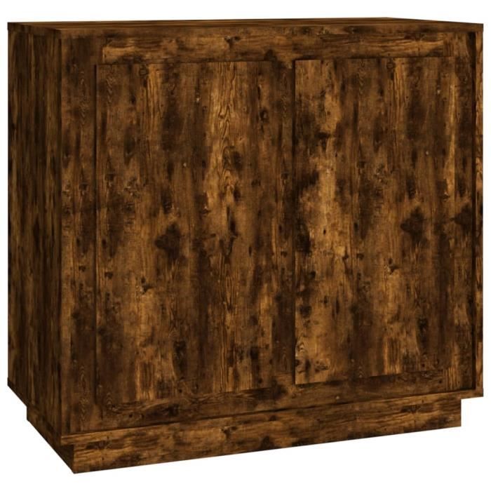 Buffet chêne fumé - Classique - Intemporel - Marron - Meuble de salon - 80x34x75 cm