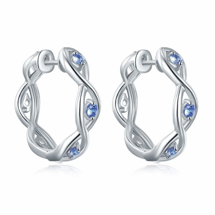 Boucles D'oreilles En Argent Sterling Et Or Jaune - Pierres : Grenat, Tanzanite, Péridot... - Neuf étiqueté