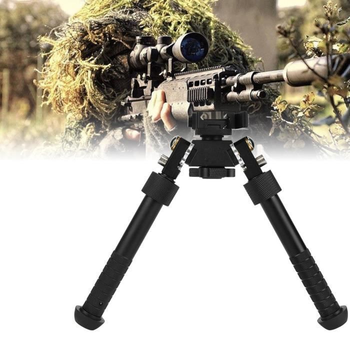 Bipied tactique de sniper chasse fusil réglable 6-9 pouces