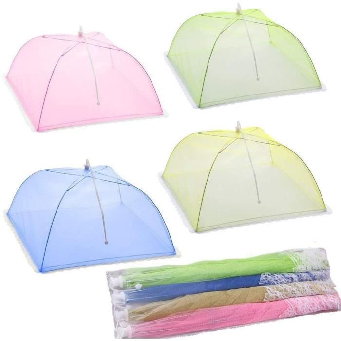 Cloches Anti-Mouches Pliables - Lot De 4 Avec Sac - Protection Aliments Extérieur - YapitHome