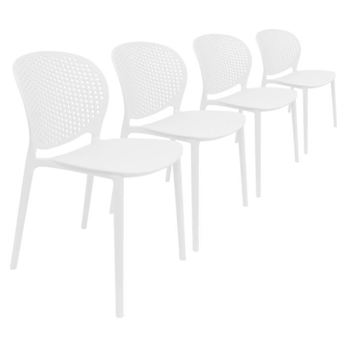 Lot 4 chaises Jardin design modern tendance  Cdiscount Jardin