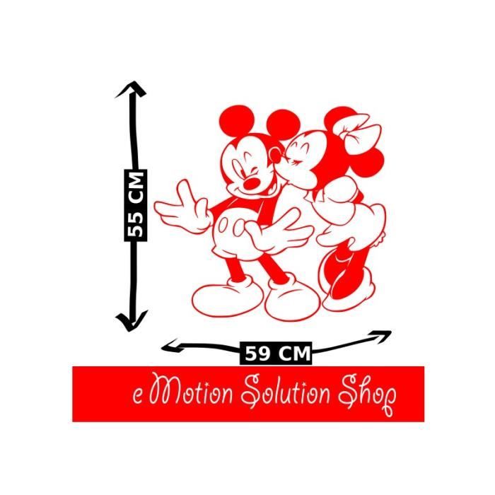 Sticker Autocollant Mickey Et Minnie Bisous Achat Vente