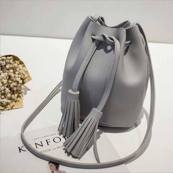 Sac Fourre-tout Femme En PVC Et PU - Gris, Bandoulière, 33x31x13 Cm - Grand Sac Shopping