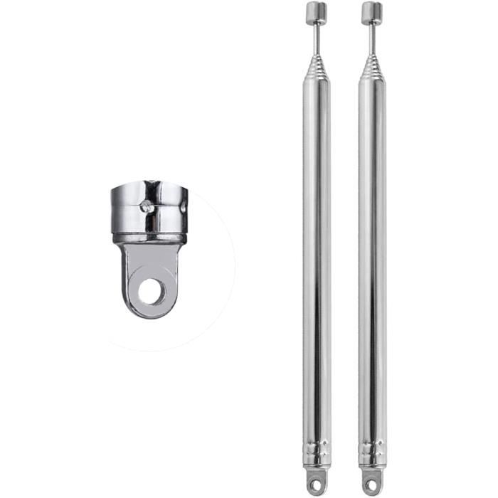 Antenne Radio DAB FM Télescopique Avec 3 Adaptateurs - Antenne Récepteur HiFi Pour Mini Système Et Radio Stéréo AV