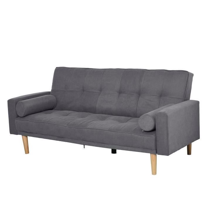 Canapé convertible - MYCOCOONING - PHILIPPE - Gris - Moderne et confortable