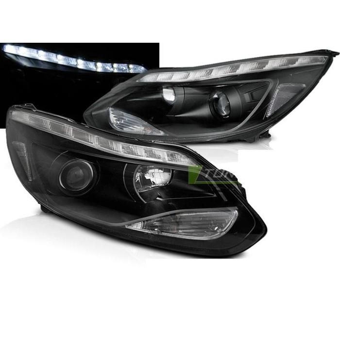 Paire de feux phares Ford Focus MK3 11-14 Daylight led Noir-35105681