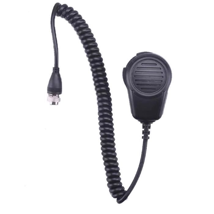 Microphone Haut-parleur Portable NEWASHAN PTT - Compatible President CB Radio 6 Broches Pour Ham Radio, Marine