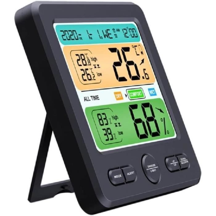 Thermomètre-hygromètre Numérique LCD – Mesure Température Et Humidité Intérieure – Précision, écran Blanc
