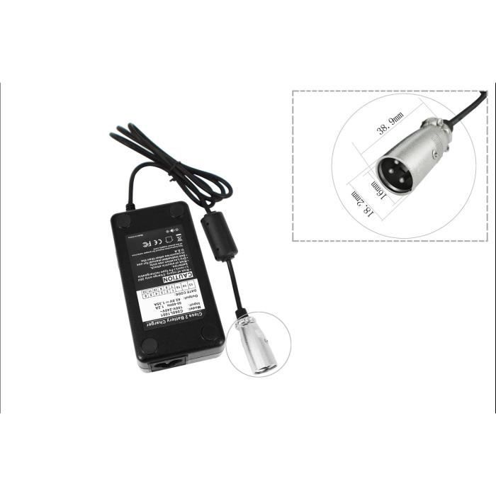 Chargeur de vélo électrique 36V PowerSmart - 42V 2,0A - 5 broches -  Cdiscount Sport