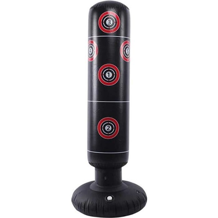 Punching Ball Gonflable 62 Pouces (160 Cm) - Support à Ressort - Pour Enfants Et Adultes - Boxe, Kickboxing, Karaté - GADS