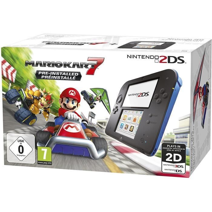 Acheter Console Nintendo 2DS - noire et bleue + Mario Kart 7 Reconditionné - 189,90 € Console Nintendo 2DS - noire et bleue + Mario Kart 7 Reconditionné - reconditionné disponible sur Cdiscount Seconde Vie