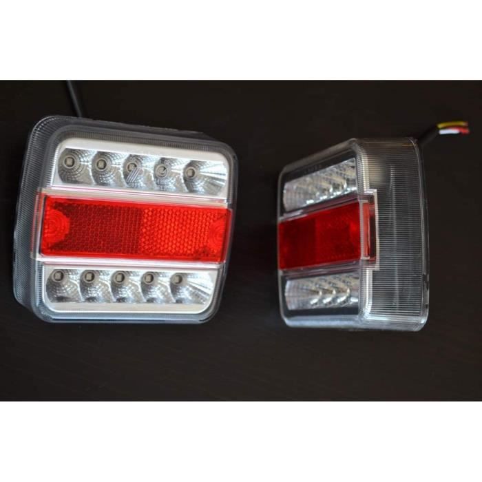 éclairage de plaque d/'immatriculation caravane Feu arrière gauche avec clignotant remorque baïonnette et ampoules pour remorque camion