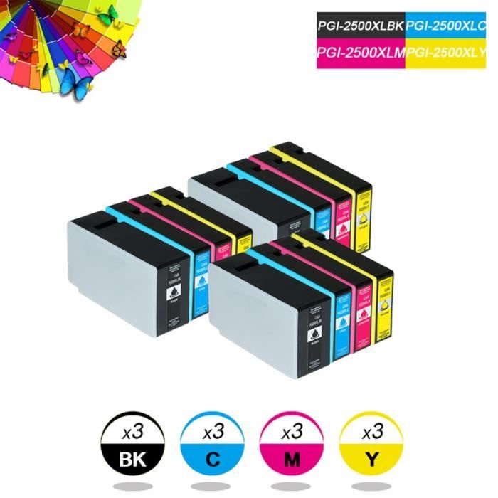 5 Cartuchos De Tinta Compatible PGI-2500XL Para Impresoras Canon Maxify - Negro Y Color, Alta Calidad Y Ahorro De Costes