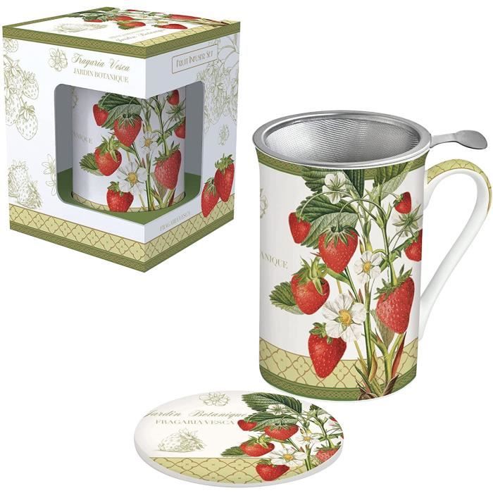 Tisanière En Porcelaine Easy Life - Capacité 35 Cl Avec Filtre Inox Inclus