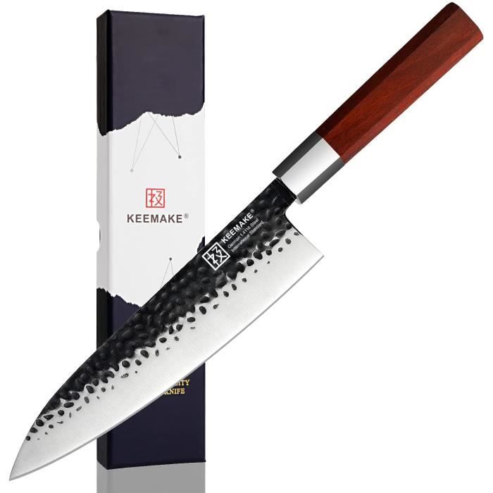 Couteau Chef, Couteau Cuisine Professionnel 8- Couteau japonais - Acier  inoxydable allemand - Meilleur rapport qualité prix avec étui et emballage  cadeau exquis - Couteaux ultra-tranchant - AIRENA : : Cuisine  et maison