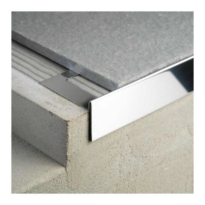 Bordure Aluminium BSR - 270 cm x 10 cm + 2 cm - Gris anthracite H : 20 mm - H1 : 100 mm